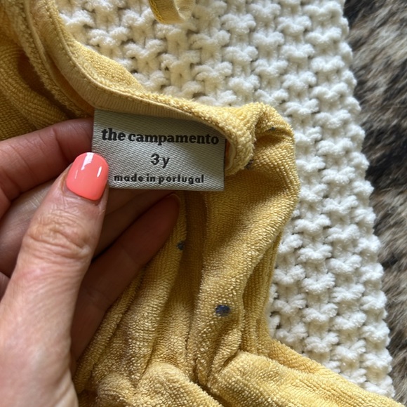 Terry yellow polka dot flower dress. - Picture 4 of 5